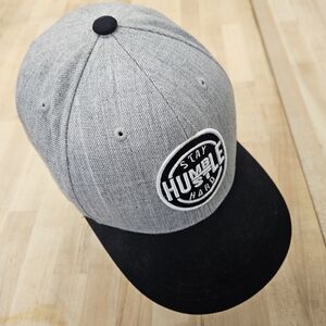 Stay Humble State Hard Adjustable Baseball Hat Gray Black